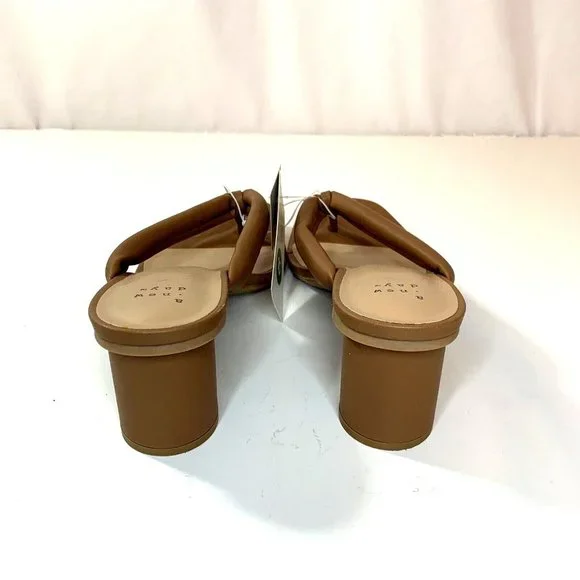 A New Day Womens Elvie Sandal Pump Brown Tan Slip On Comfort - Picture 6 of 10